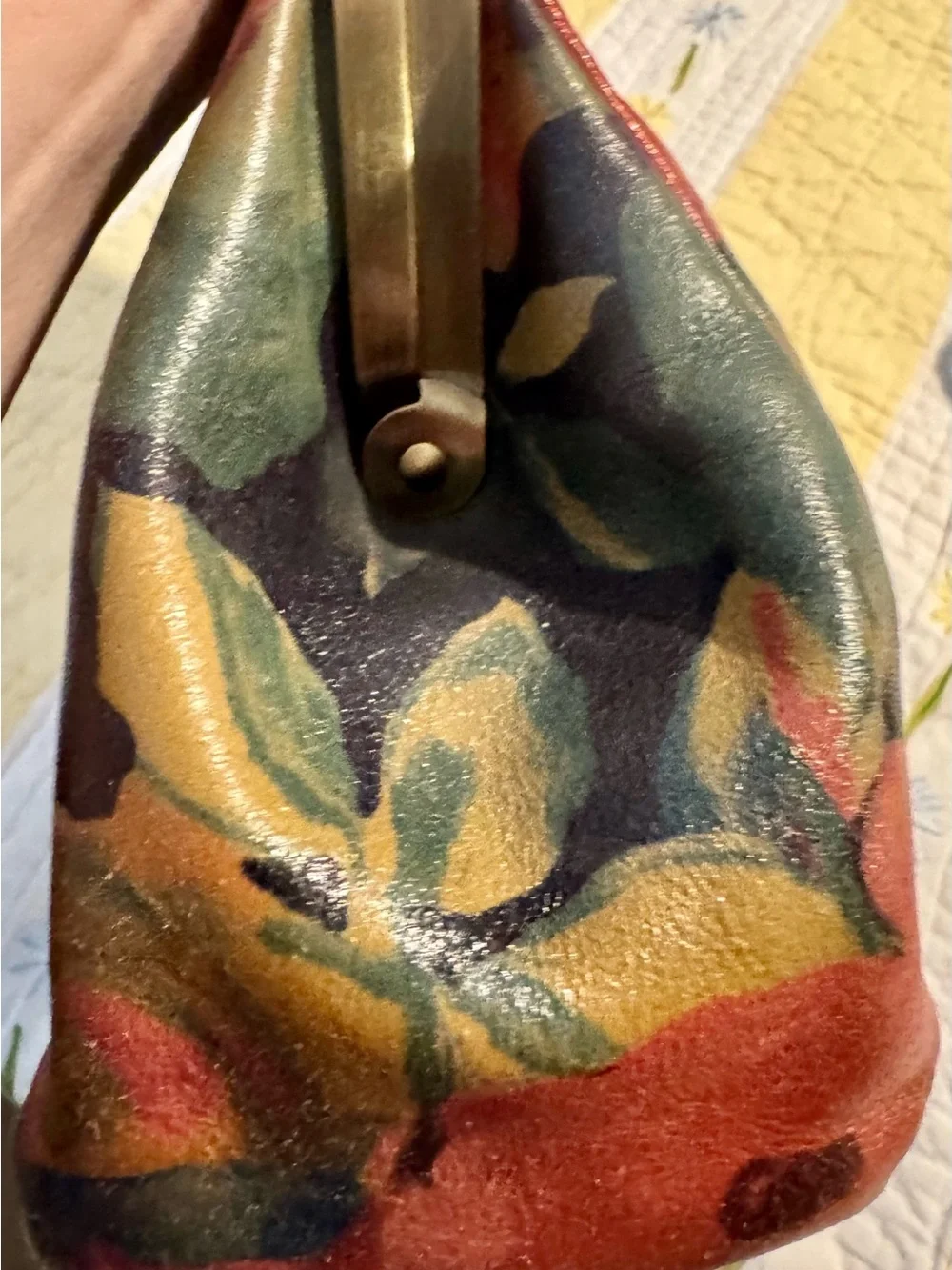 Patricia Nash Floral Frame-Top Shoulder Bag in Black and Multicolor